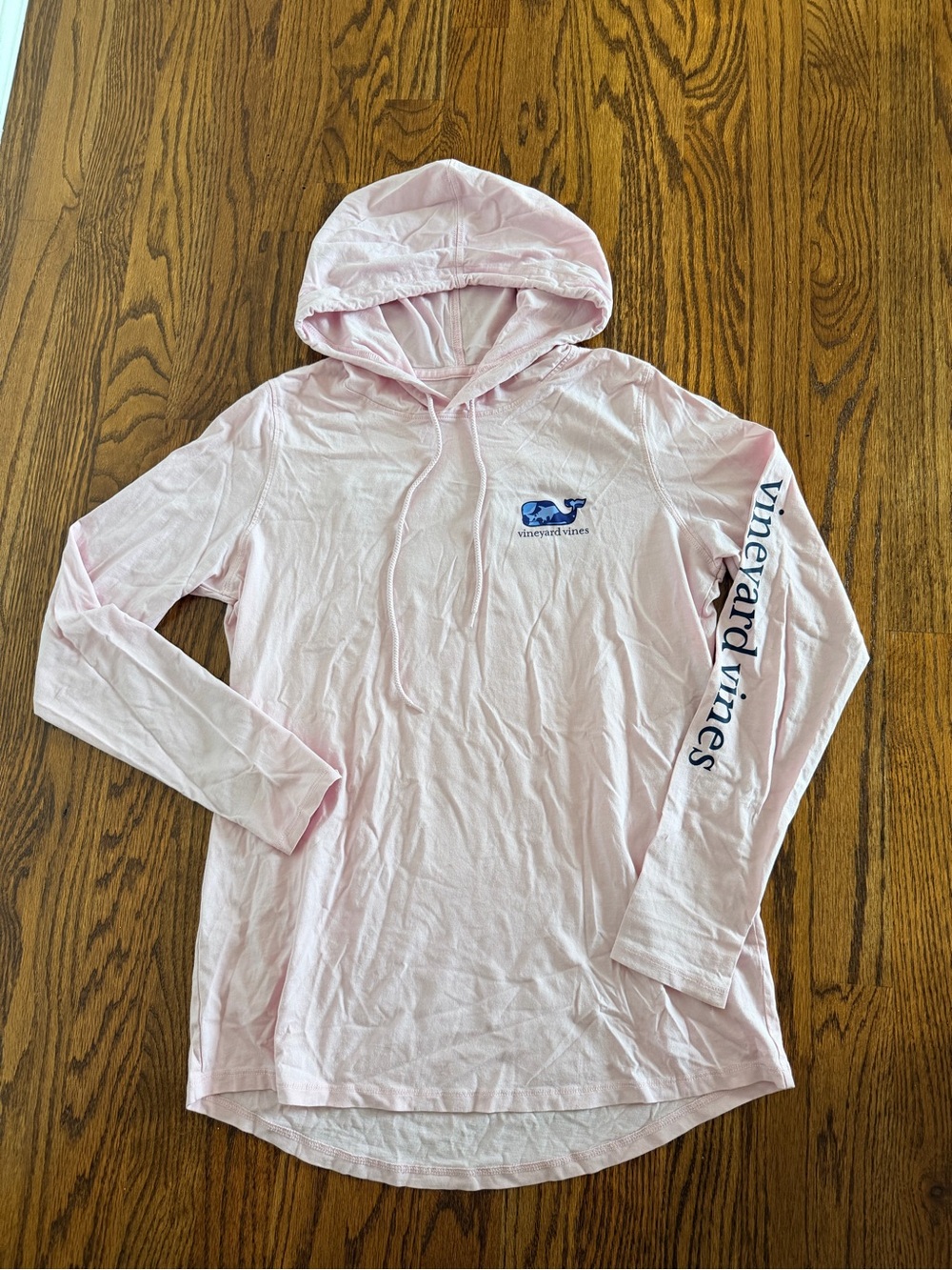 Vineyard Vines Light Pink Hooded Long-Sleeve Swim Coverup